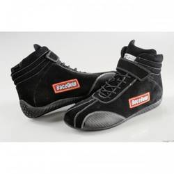 RaceQuip Euro Carbon-L Series Race Shoes SFI 3.3/ 5 Certified, Black Size 6.5