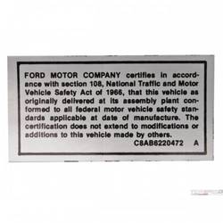68-69 SAFETY ACT DECAL